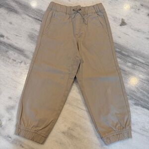NWOT Gap Kids Boys Khaki Joggers Elastic Waist XS 4/5